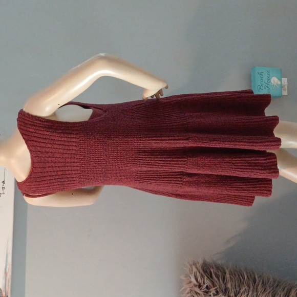 🔥🔥Free People Waterfall ruffle Trapeze sweater dress XS Fall - Picture 8 of 16